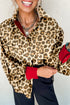 Patterned Button Front Contrast Cuff Shirt
