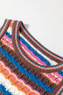 Patterned Crochet Knit Scalloped Hem Sleeveless Tank Top