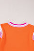 Patterned Flutter Sleeve Crew Neck Knit Sweater Top