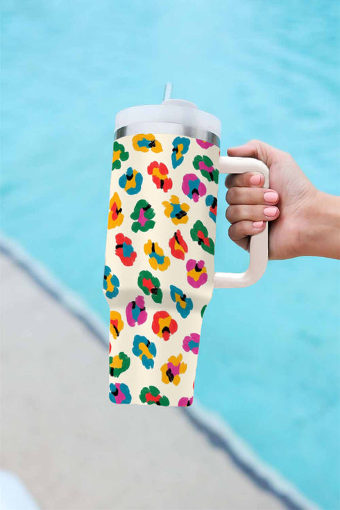 Patterned Large Capacity Alloy Travel Cup Tumbler