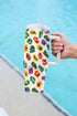 Patterned Large Capacity Alloy Travel Cup Tumbler