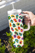Patterned Large Capacity Alloy Travel Cup Tumbler