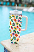 Patterned Large Capacity Alloy Travel Cup Tumbler