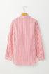 Patterned Mixed Stripe Long Sleeve Button Down Shirt