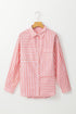 Patterned Mixed Stripe Long Sleeve Button Down Shirt