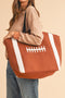 Patterned Rayon Canvas Large Open Top Tote Bag