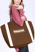 Patterned Rayon Canvas Large Open Top Tote Bag