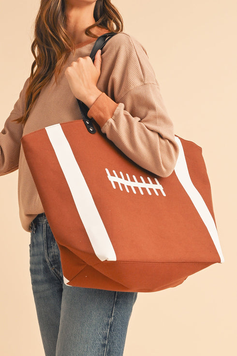 Patterned Rayon Canvas Large Open Top Tote Bag