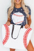 Patterned Rayon Canvas Large Open Top Tote Bag