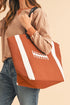 Patterned Rayon Canvas Large Open Top Tote Bag