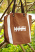 Patterned Rayon Canvas Large Open Top Tote Bag