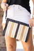 Patterned Woven Straw Dual Strap Shoulder Bag
