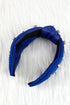 Pearl And Rhinestone Embellished Knotted Fabric Headband