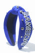 Pearl And Rhinestone Embellished Knotted Fabric Headband