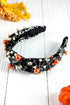 Pearl And Rhinestone Spiderweb Knotted Fabric Headband