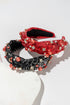 Pearl And Rhinestone Spiderweb Knotted Fabric Headband