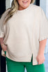 Pearl Bead Embellished Crew Neck Half Sleeve Tee