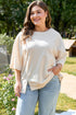 Pearl Bead Embellished Crew Neck Half Sleeve Tee