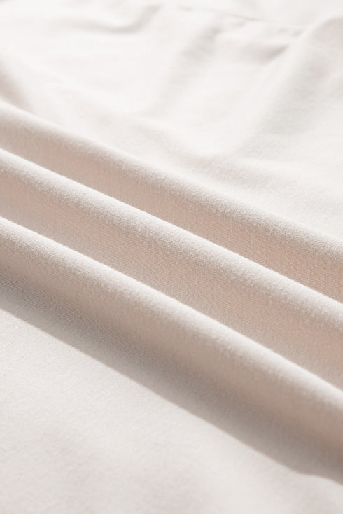 Pearl Bead Embellished Crew Neck Half Sleeve Tee