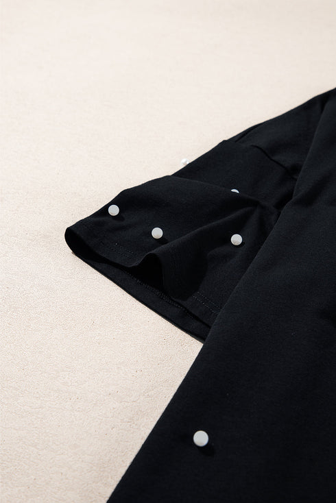 Pearl Beaded Drop Shoulder Crewneck T Shirt