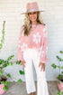 Pearl Beaded Floral Drop Shoulder Sweater