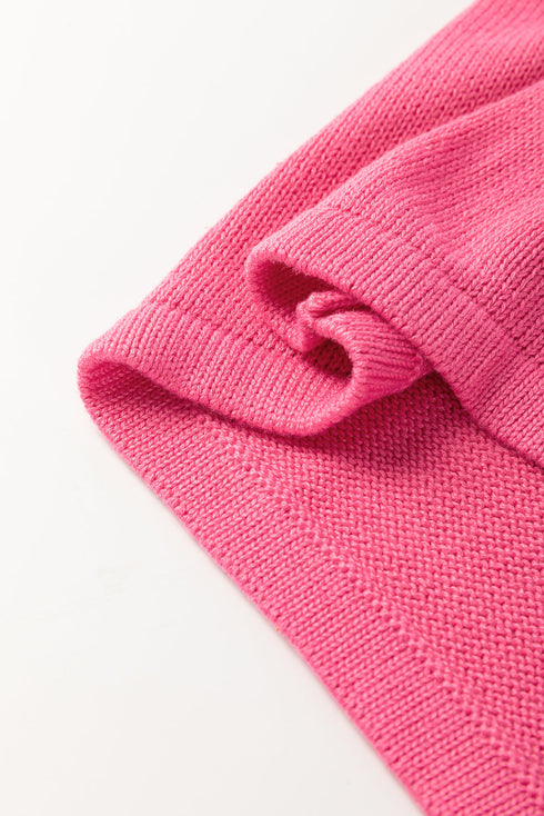 Pearl Detail Sleeveless Crew Neck Knit Vest
