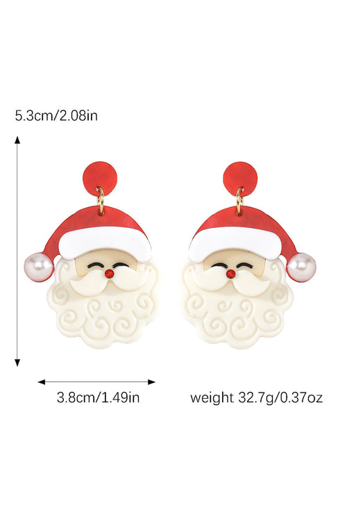 Pearl Embellished Acrylic Novelty Character Drop Earrings
