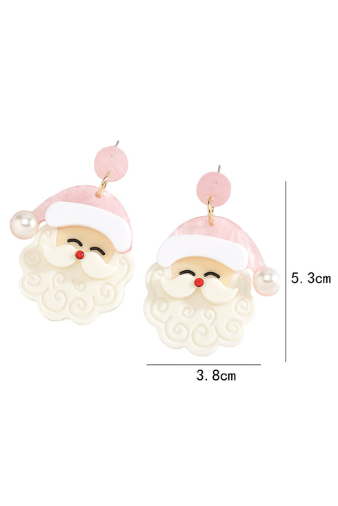 Pearl Embellished Acrylic Novelty Character Drop Earrings