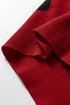 Pearl Embellished Bow Applique Mock Neck Sweater