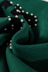 Pearl Embellished Bow Applique Mock Neck Sweater