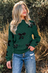 Pearl Embellished Bow Applique Mock Neck Sweater
