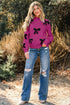 Pearl Embellished Bow Applique Mock Neck Sweater