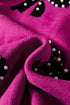 Pearl Embellished Bow Applique Mock Neck Sweater