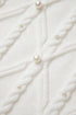 Pearl Embellished Diamond Cable Knit Sleeveless Sweater