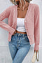 Pearl Embellished Diamond Knit Button Front Cardigan
