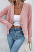 Pearl Embellished Diamond Knit Button Front Cardigan