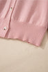 Pearl Embellished Diamond Knit Button Front Cardigan