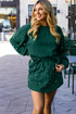 Pearl Embellished Drop Shoulder Pullover Mini Skirt Two Piece Dress