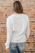 Pearl Embellished Mixed Plaid Tree Graphic Pullover Sweatshirt