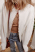 Pearl Embellished Open Front Long Sleeve Knit Cardigan