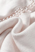 Pearl Embellished Open Front Long Sleeve Knit Cardigan