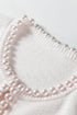 Pearl Embellished Open Front Long Sleeve Knit Cardigan