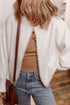 Pearl Embellished Open Front Long Sleeve Knit Cardigan