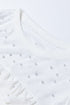 Pearl Embellished Ribbed Knit Mesh Patchwork Long Sleeve Top