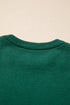 Pearl Embellished Round Neck Long Sleeve Knit Sweater