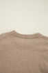 Pearl Embellished Round Neck Long Sleeve Knit Sweater