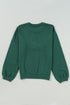 Pearl Embellished Script Graphic Crew Neck Sweatshirt
