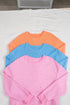 Pearl Embellished Sleeve Corded Crew Neck Sweatshirt