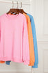 Pearl Embellished Sleeve Corded Crew Neck Sweatshirt
