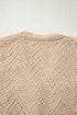 Pearl Embellished Textured Knit Button Front Cardigan
